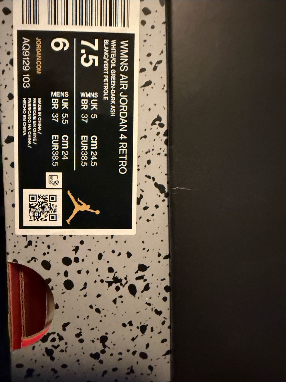 Jordan WMNS Air Jordan 4 Retro Label - Black & Gold